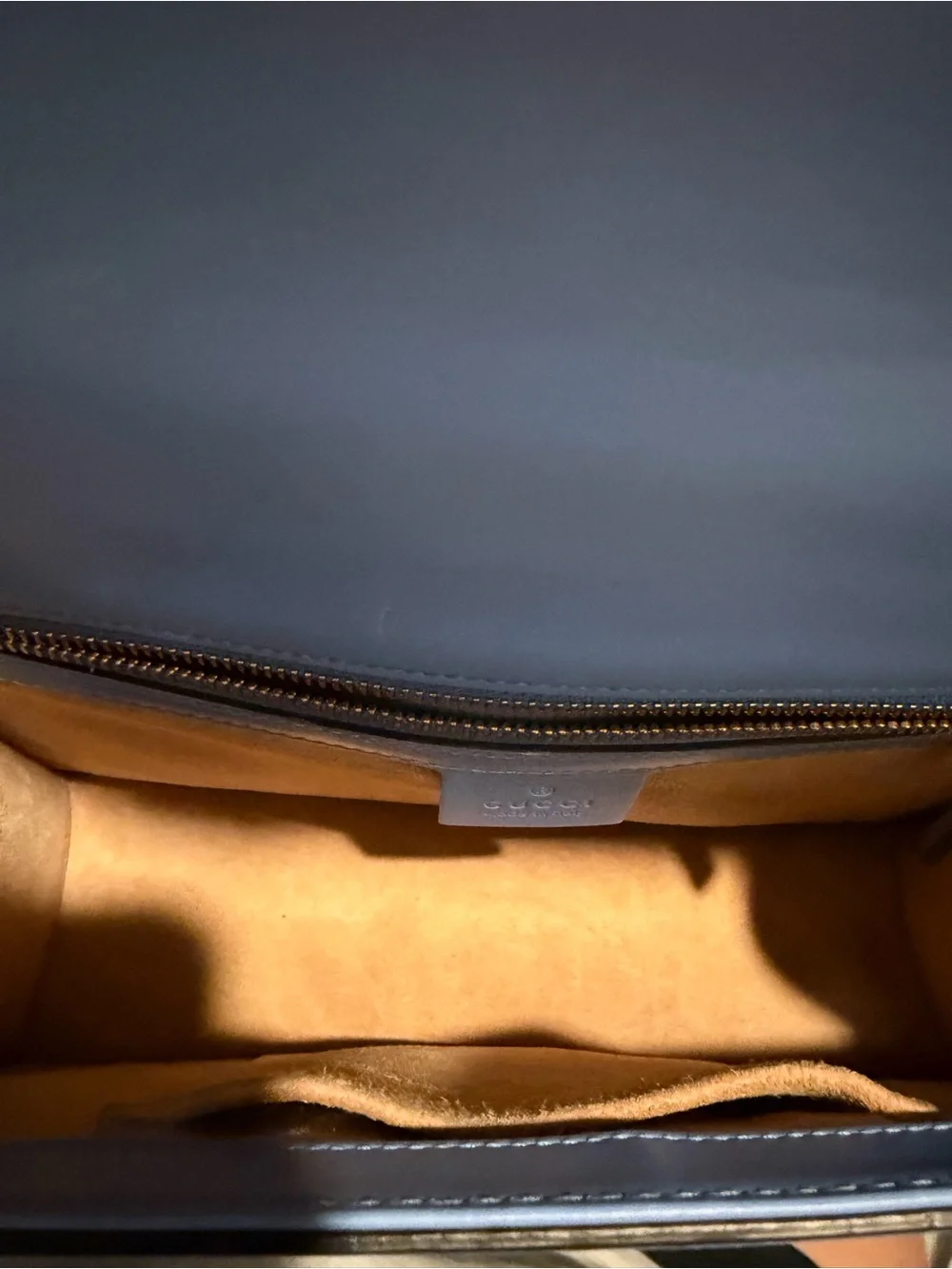 Gucci Sylvie Small Blue Leather Shoulder Bag Authentic + LegitApp COA